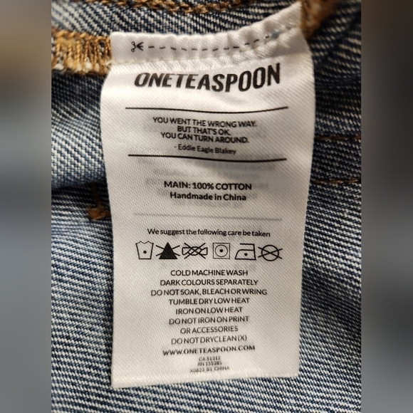 ONETEASPOON Shabbies Drawstring Boyfriend Denim Pants In Montana Wash S… - Picture 4 of 11